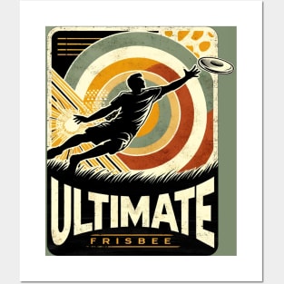 Retro Ultimate Frisbee Posters and Art